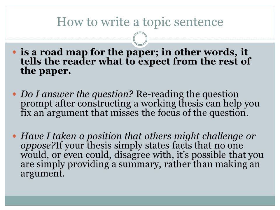 How to Write a Sentence Correctly